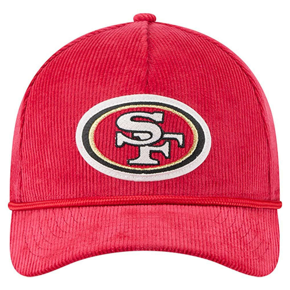 San Francisco 49ers New Era Cord Corduroy 9FORTY A-Frame Adjustable Hat Scarlet