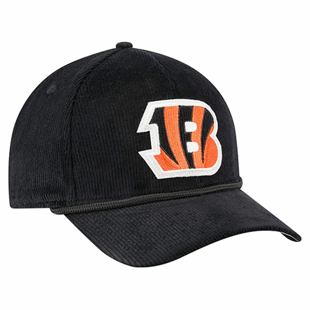 Cincinnati Bengals New Era Cord Corduroy 9FORTY A-Frame Adjustable Hat Black