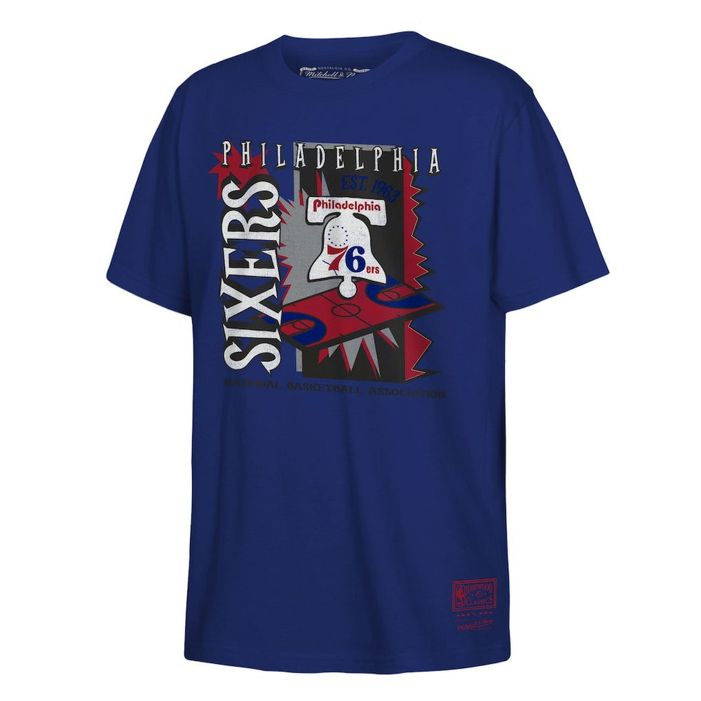 Philadelphia 76ers Youth Retro '90s Poster T-Shirt Royal