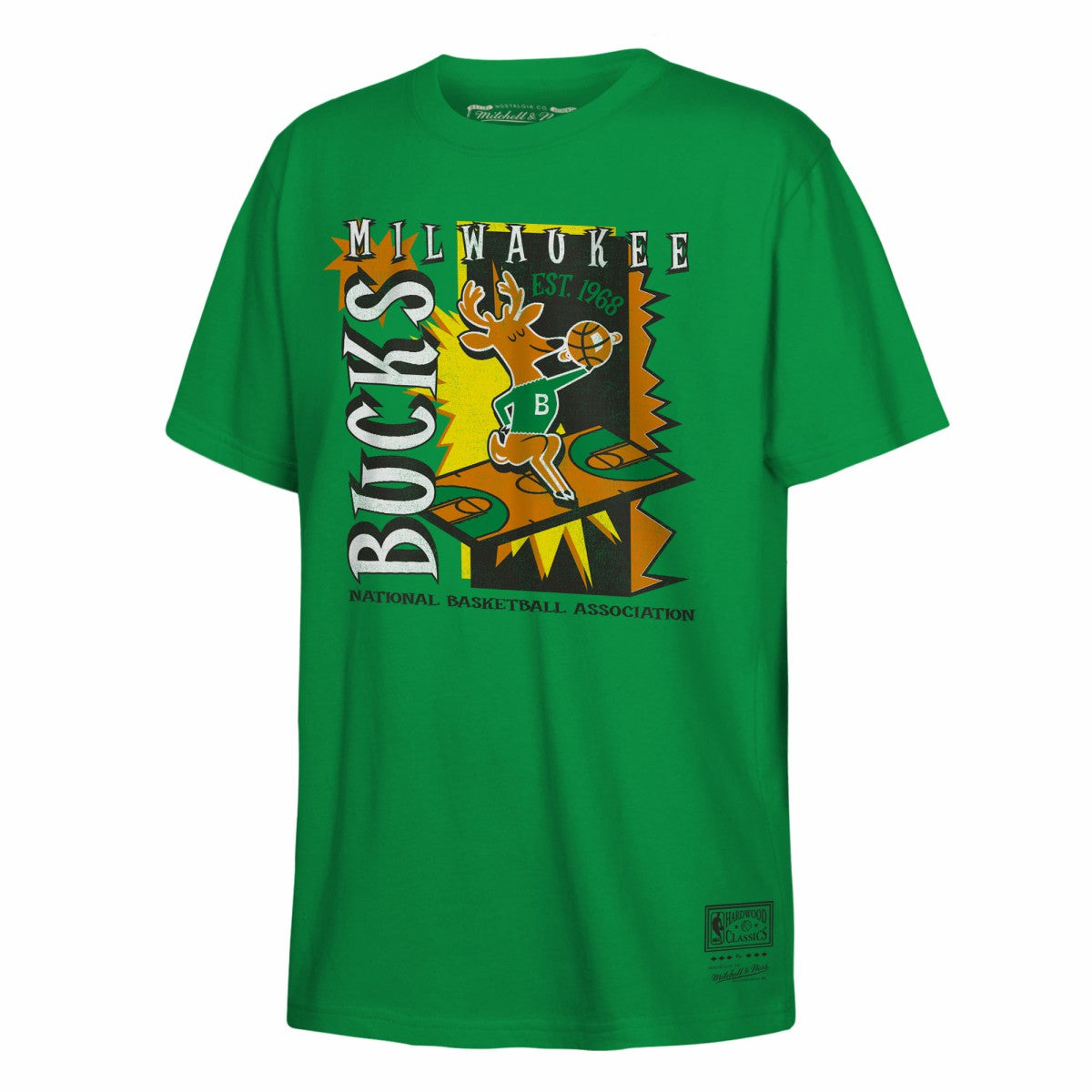 Milwaukee Bucks Youth Retro '90s Poster T-Shirt Green