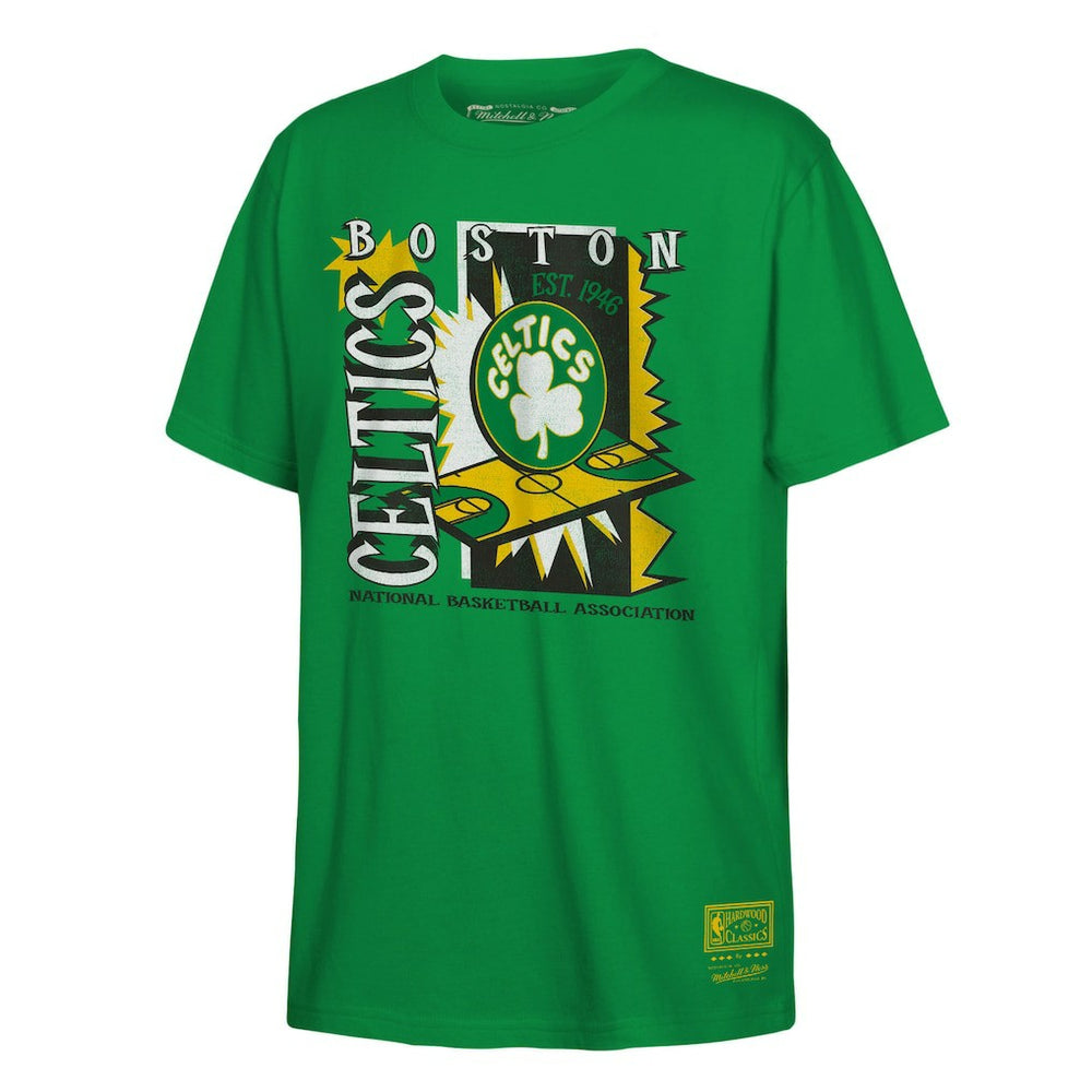 Boston Celtics Youth Retro '90s Poster T-Shirt Kelly Green
