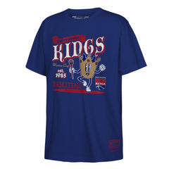 Sacramento Kings Youth Retro Mascot Script T-Shirt Royal
