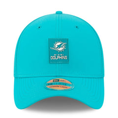 Miami Dolphins New Era 2025 Sideline 39THIRTY Flex Hat Aqua
