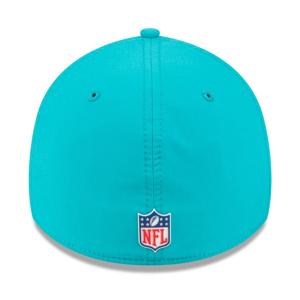 Miami Dolphins New Era 2025 Sideline 39THIRTY Flex Hat Aqua