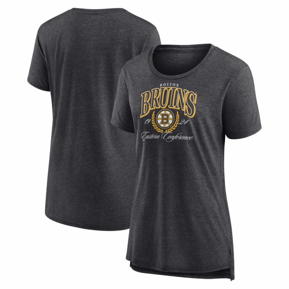 NHL Boston Bruins Women's Reign Supreme Tri-Blend T-Shirt - Gray