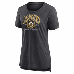 NHL Boston Bruins Women's Reign Supreme Tri-Blend T-Shirt - Gray