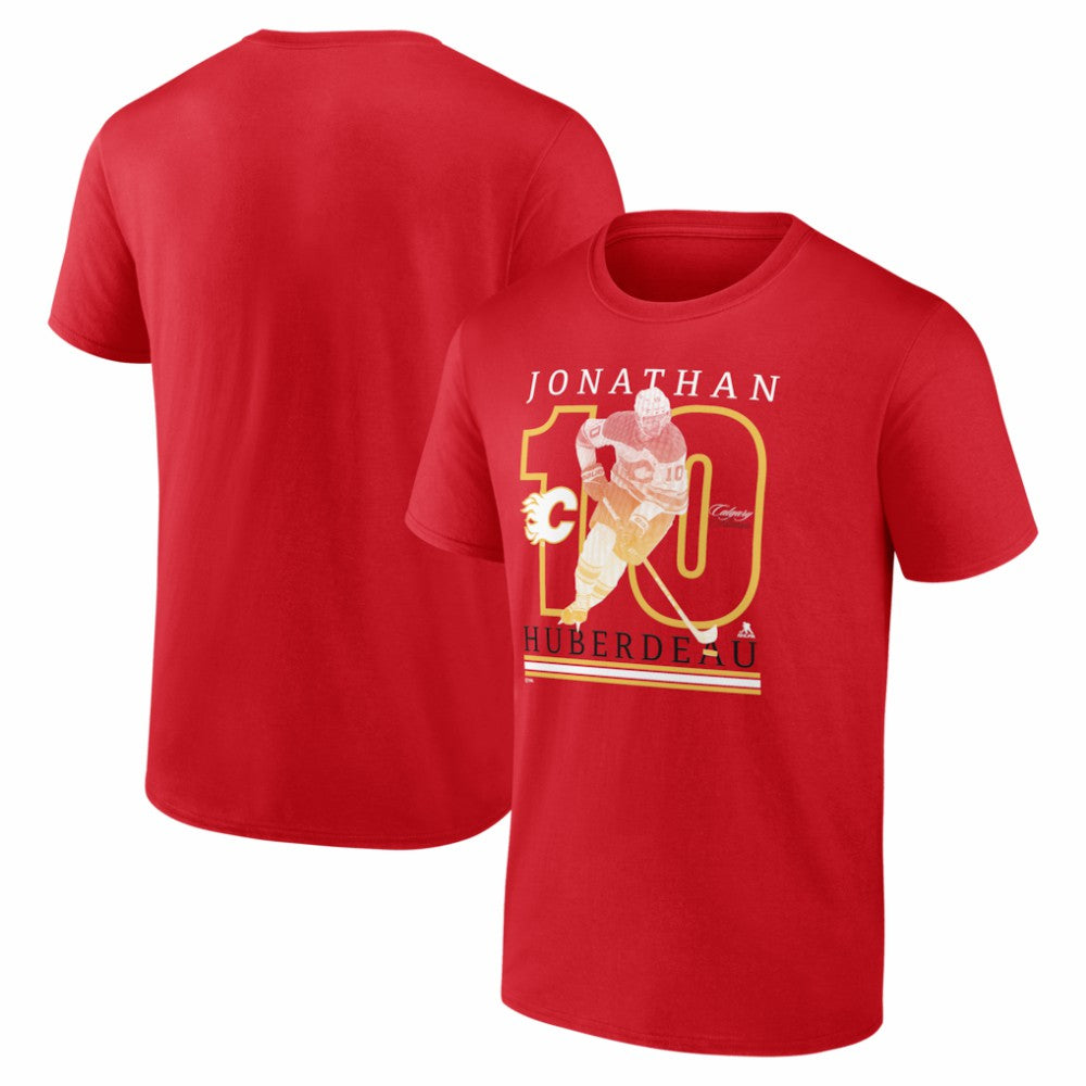 NHL Jonathan Huberdeau Calgary Flames Player Show T-Shirt - Red