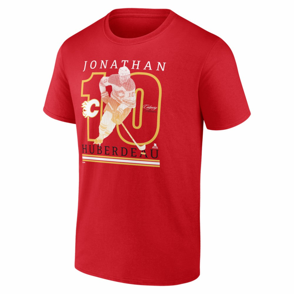 NHL Jonathan Huberdeau Calgary Flames Player Show T-Shirt - Red
