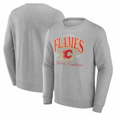NHL Calgary Flames Reign Supreme Pullover Sweatshirt - Gray