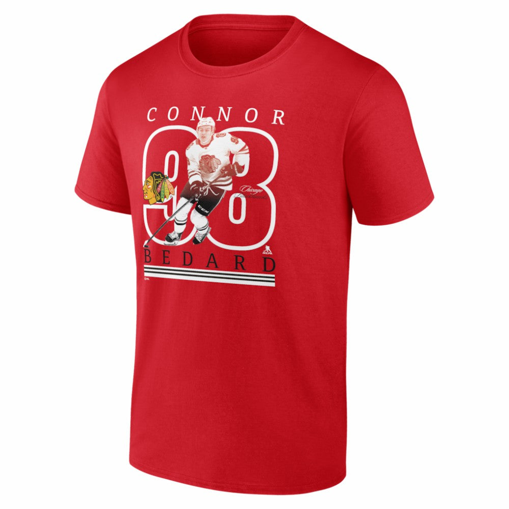 NHL Connor Bedard Chicago Blackhawks Player Show T-Shirt - Red