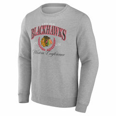 NHL Chicago Blackhawks Reign Supreme Pullover Sweatshirt - Gray