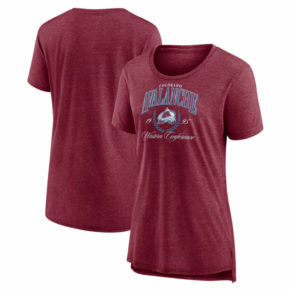 NHL Colorado Avalanche Women's Reign Supreme Tri-Blend T-Shirt - Burgundy