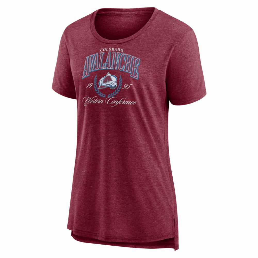 NHL Colorado Avalanche Women's Reign Supreme Tri-Blend T-Shirt - Burgundy