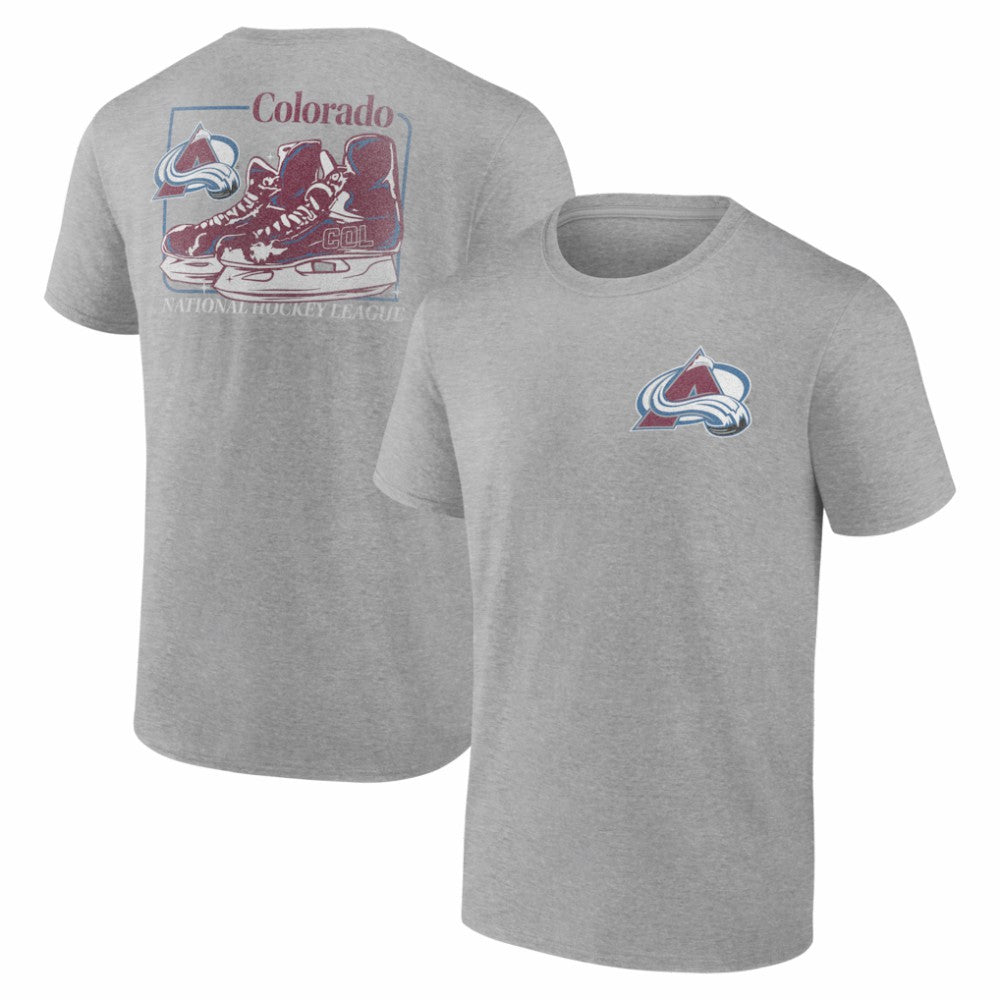NHL Colorado Avalanche Glory Skates T-Shirt - Heather Gray