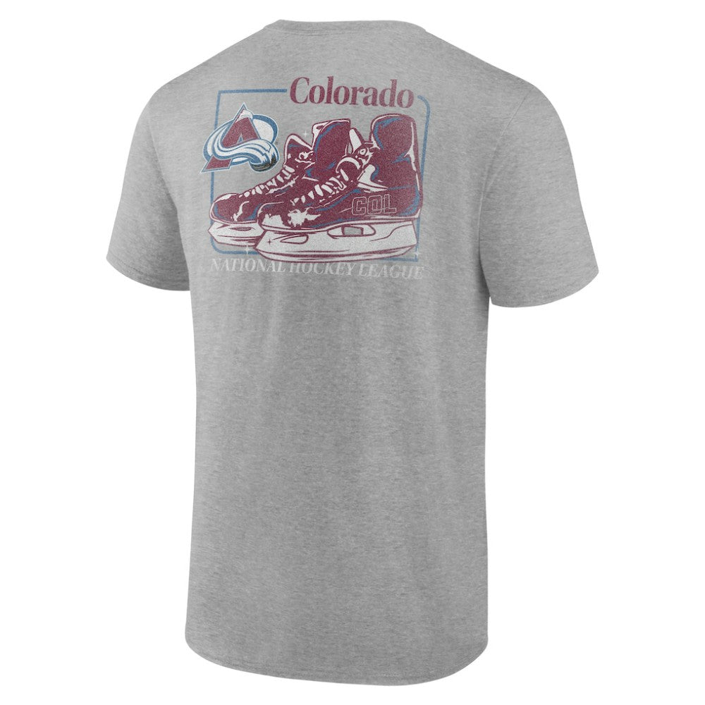 NHL Colorado Avalanche Glory Skates T-Shirt - Heather Gray
