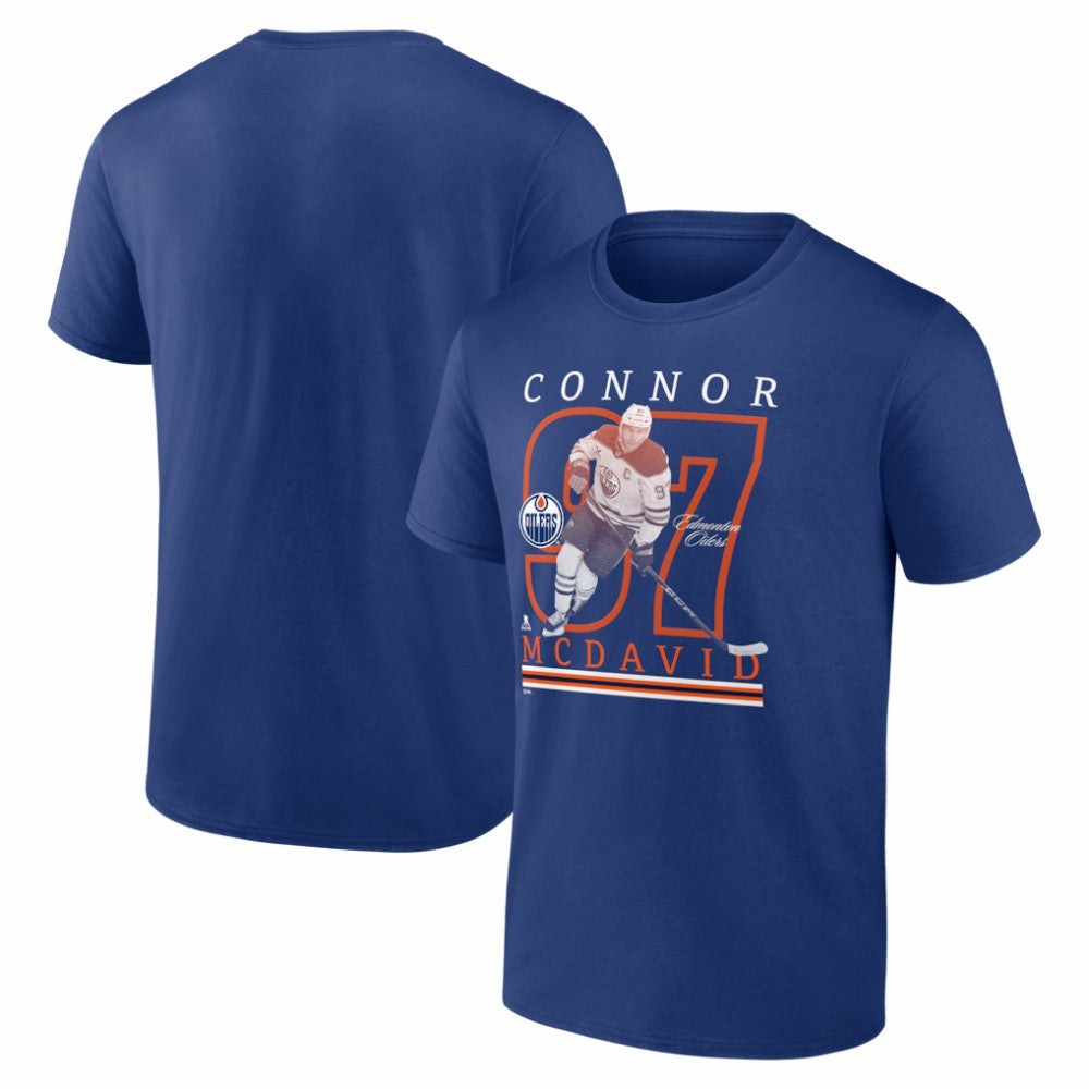 NHL Connor McDavid Edmonton Oilers Player Show T-Shirt - Royal