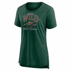 NHL Minnesota Wild Women's Reign Supreme Tri-Blend T-Shirt - Green