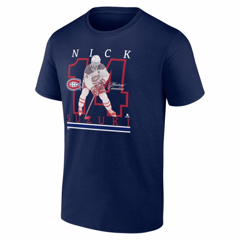 NHL Nick Suzuki Montreal Canadiens Player Show T-Shirt - Navy