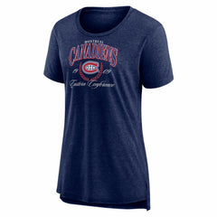 NHL Montreal Canadiens Women's Reign Supreme Tri-Blend T-Shirt - Navy