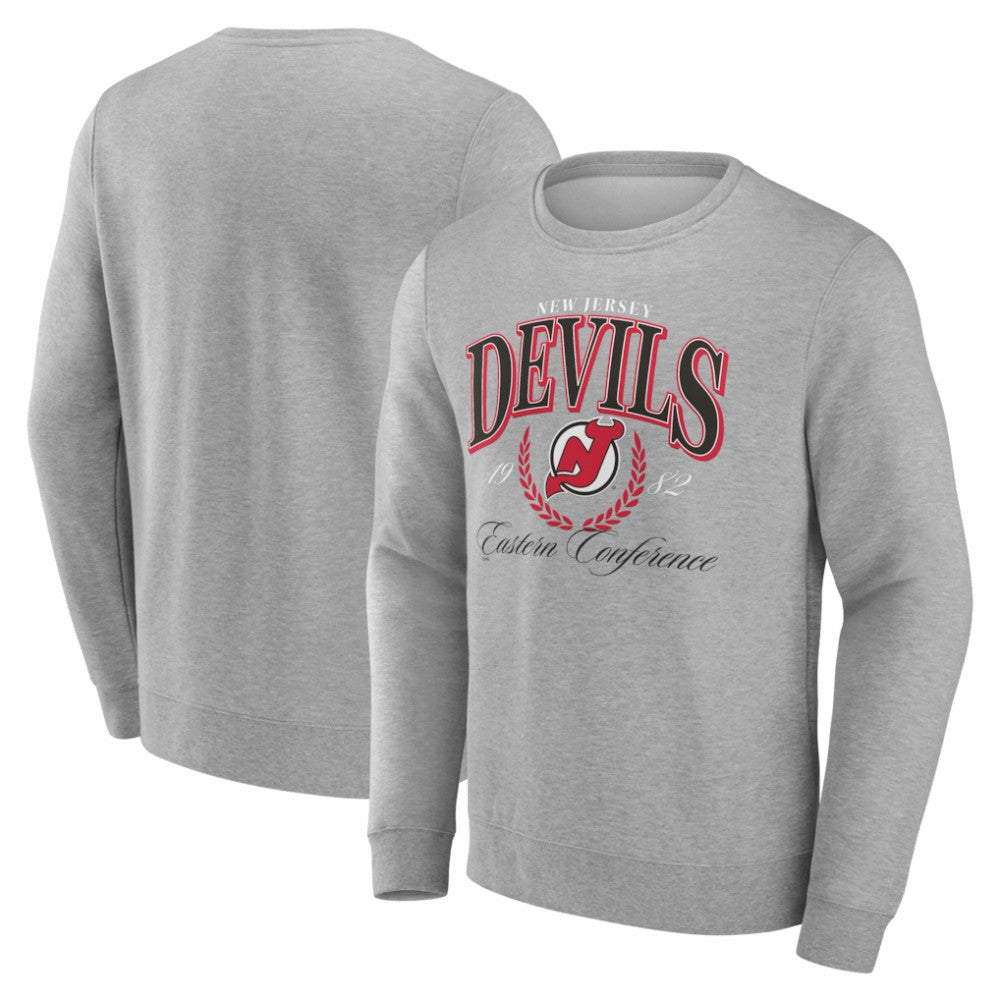 NHL New Jersey Devils Reign Supreme Pullover Sweatshirt - Gray