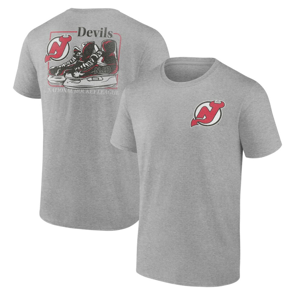 NHL New Jersey Devils Glory Skates T-Shirt - Heather Gray