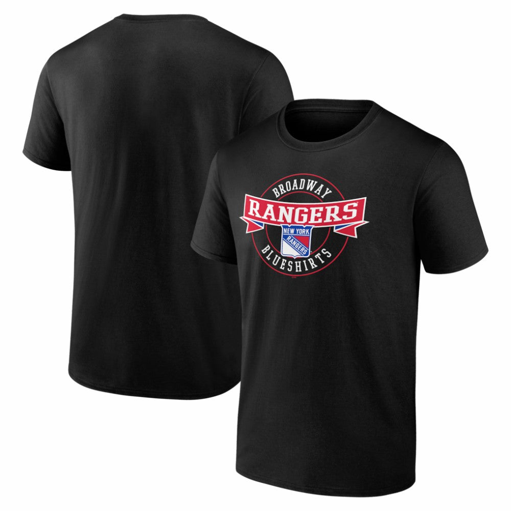 NHL New York Rangers Honor Circle T-Shirt - Black