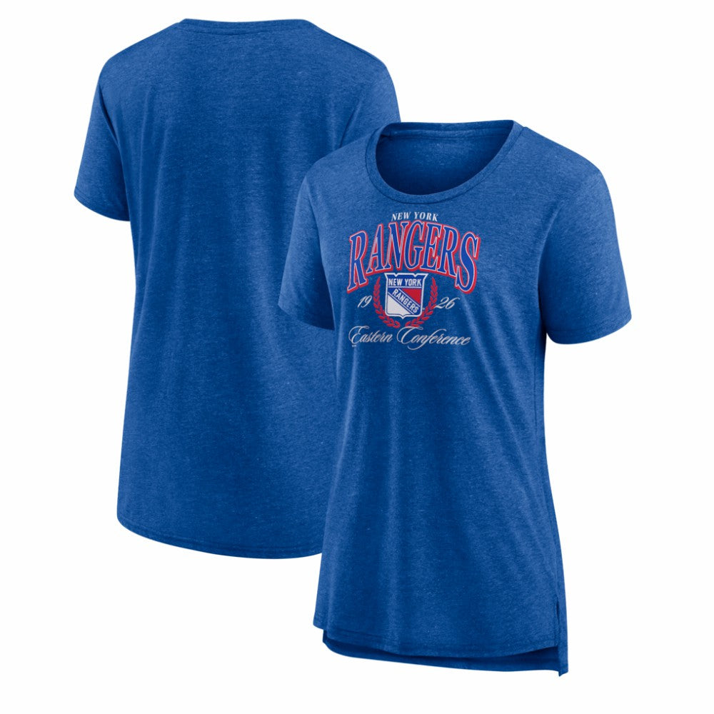 NHL New York Rangers Women's Reign Supreme Tri-Blend T-Shirt - Blue