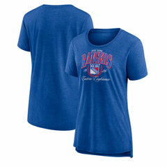 NHL New York Rangers Women's Reign Supreme Tri-Blend T-Shirt - Blue