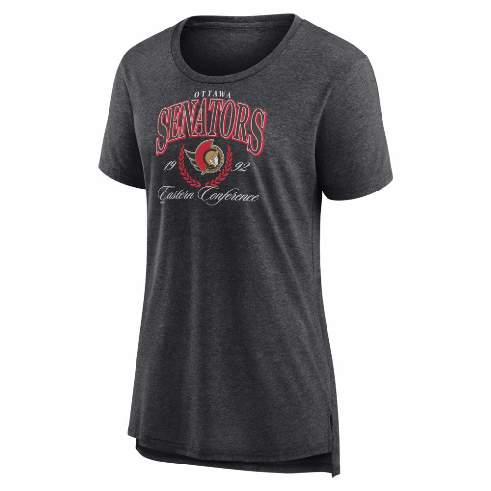 NHL Ottawa Senators Women's Reign Supreme Tri-Blend T-Shirt - Gray