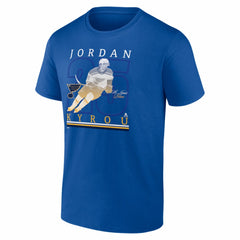 NHL Jordan Kyrou St. Louis Blues Player Show T-Shirt - Blue