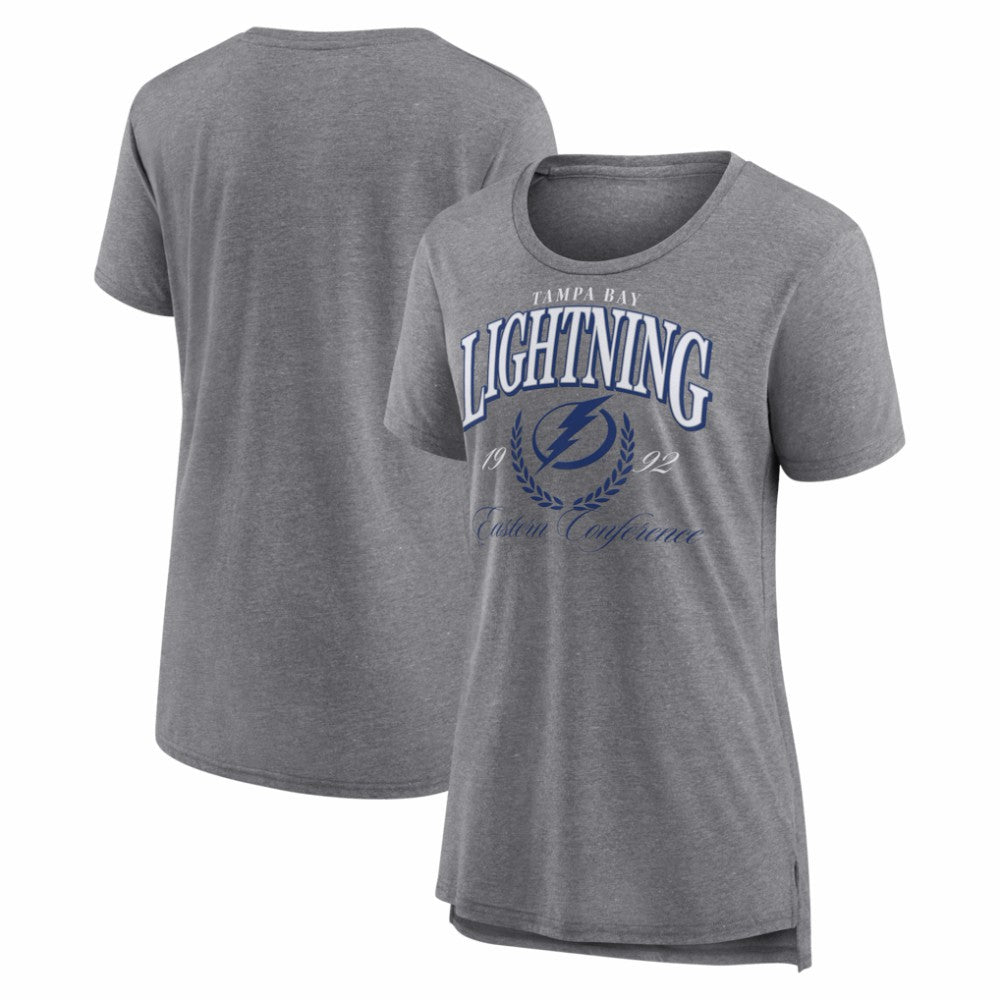 NHL Tampa Bay Lightning Women's Reign Supreme Tri-Blend T-Shirt - Gray