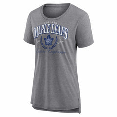 NHL Toronto Maple Leafs Women's Reign Supreme Tri-Blend T-Shirt - Gray
