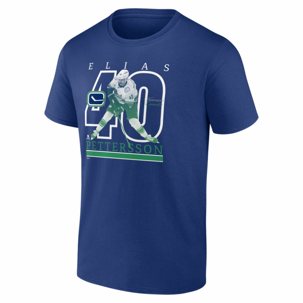 NHL Elias Pettersson Vancouver Canucks Player Show T-Shirt - Blue
