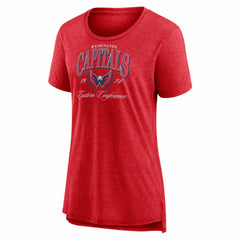 NHL Washington Capitals Women's Reign Supreme Tri-Blend T-Shirt - Red