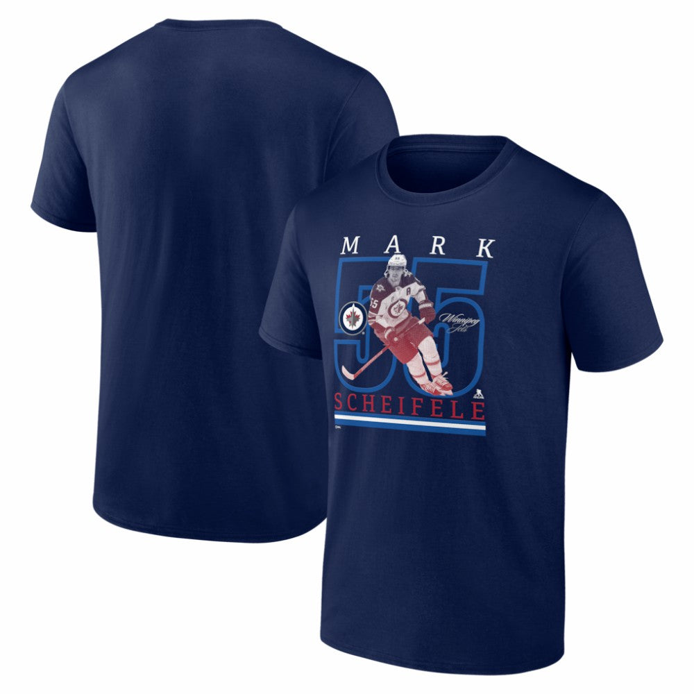 NHL Mark Scheifele Winnipeg Jets Player Show T-Shirt - Navy