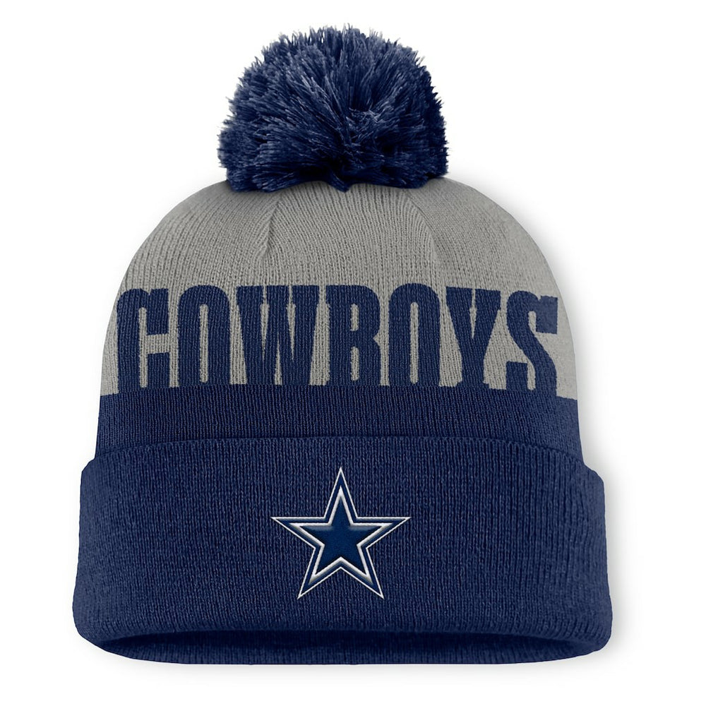 Dallas Cowboys Punter Cuffed Knit Hat with Pom Navy