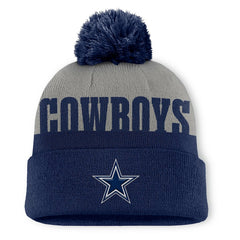 Dallas Cowboys Punter Cuffed Knit Hat with Pom Navy