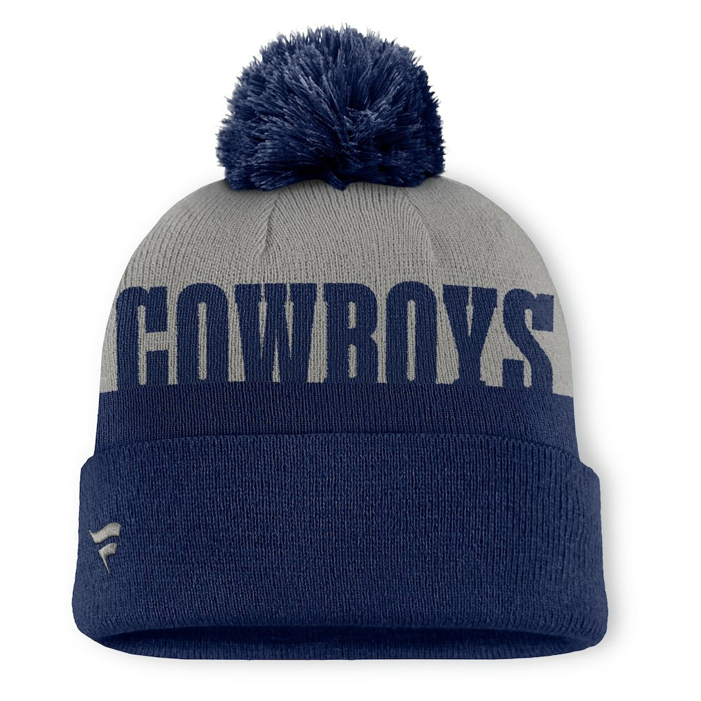 Dallas Cowboys Punter Cuffed Knit Hat with Pom Navy