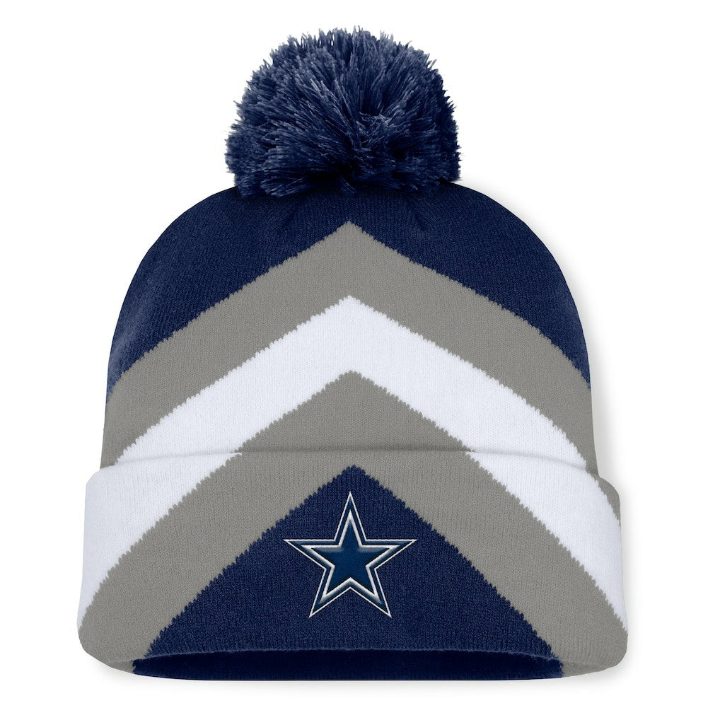 Dallas Cowboys Women's Cornerback Cuffed Knit Hat with Pom Navy