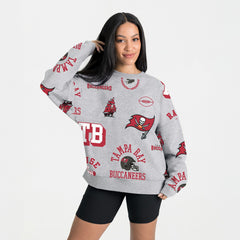 Tampa Bay Buccaneers Gameday Couture Women's Always On Repeat Fleece Sweatshirt Heather Gray