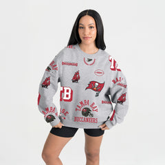 Tampa Bay Buccaneers Gameday Couture Women's Always On Repeat Fleece Sweatshirt Heather Gray