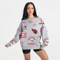 Arizona Cardinals Gameday Couture Women's Always On Repeat Fleece Sweatshirt Heather Gray