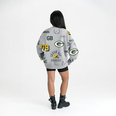 Green Bay Packers Gameday Couture Women's Always On Repeat Fleece Sweatshirt Heather Gray