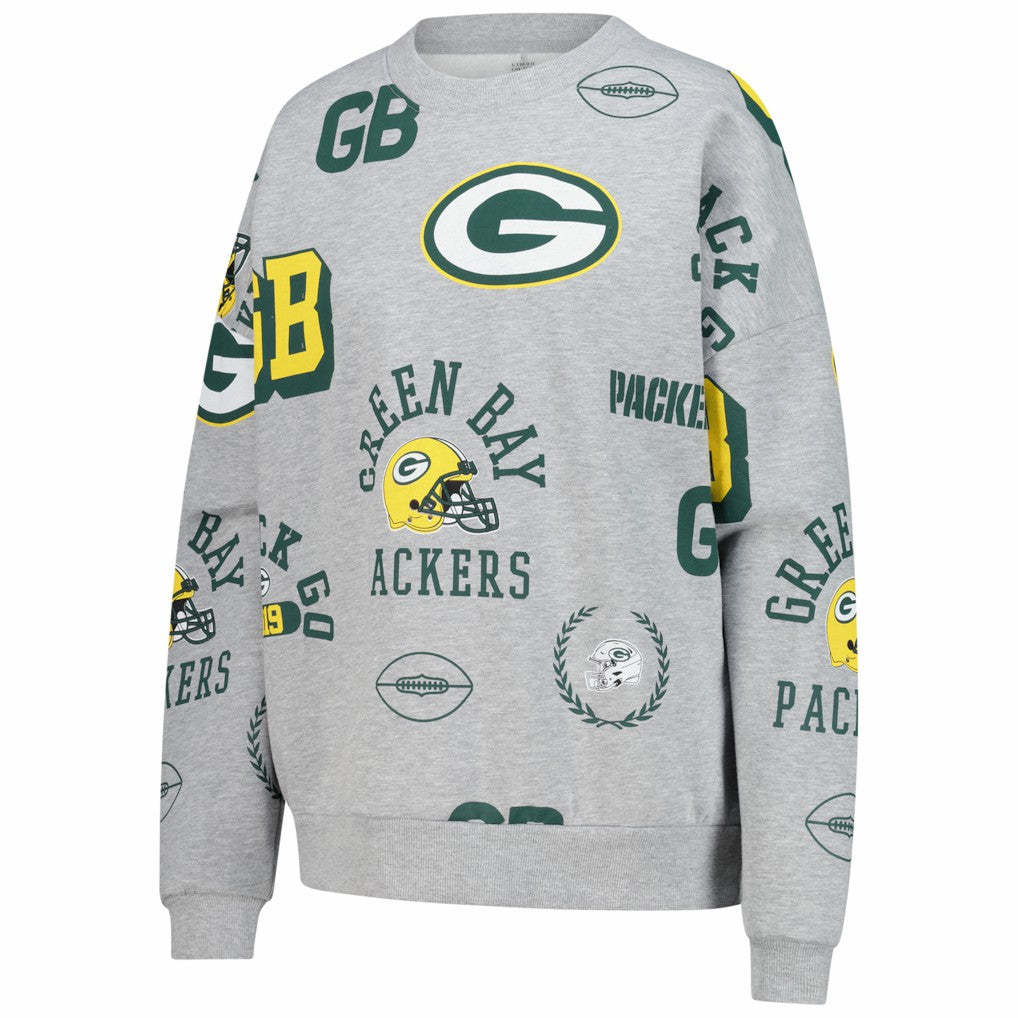 Green Bay Packers Gameday Couture Women's Always On Repeat Fleece Sweatshirt Heather Gray