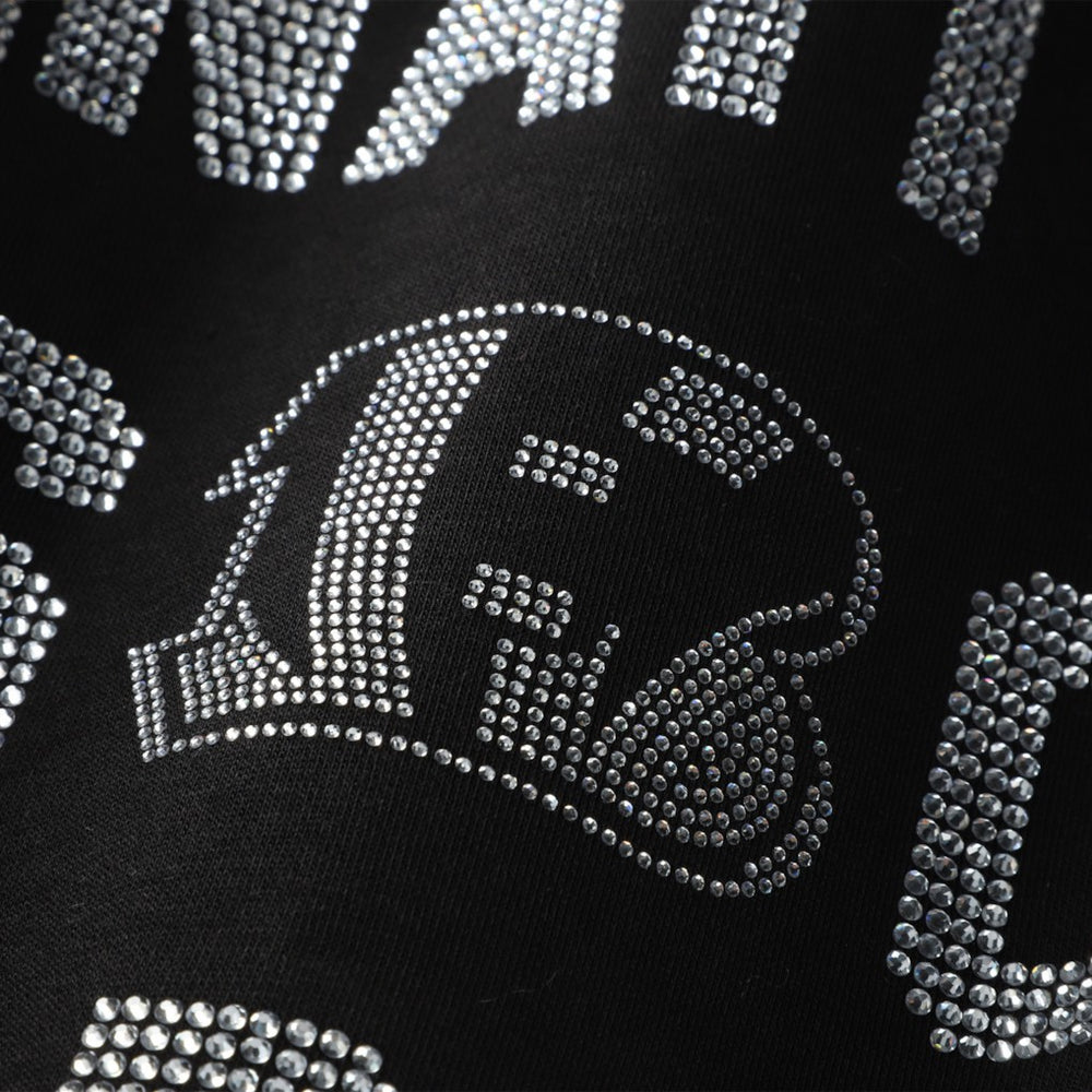 Cincinnati Bengals Gameday Couture Women's Oversized Hype Era Rhinestone Text Sweatshirt Black