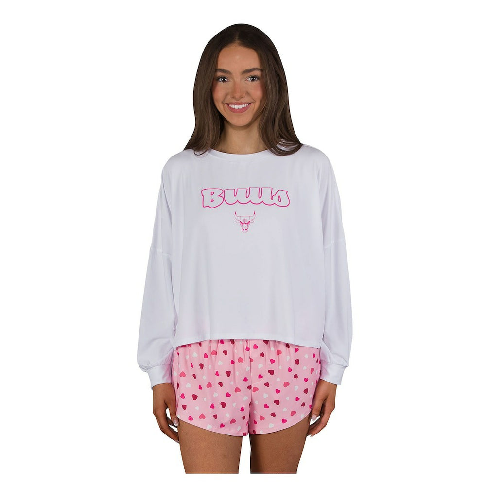 Chicago Bulls Concepts Sport Women's Lyric Long Sleeve Top & Shorts Set