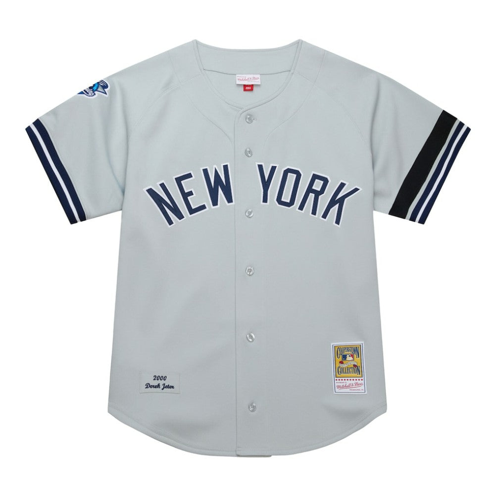 Derek Jeter New York Yankees Mitchell & Ness Cooperstown Collection 2000 World Series Authentic Jersey - Gray Jerseys