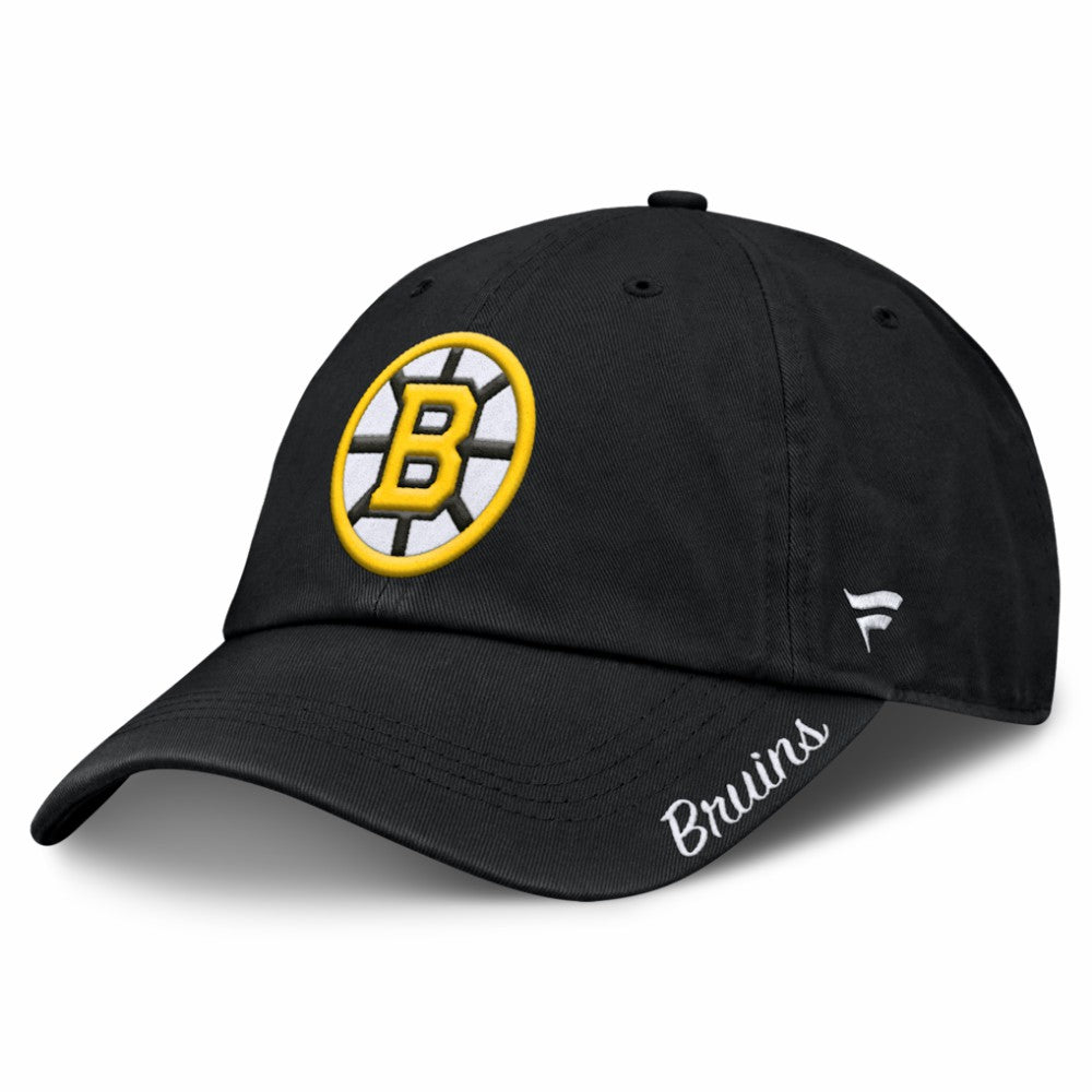 NHL Boston Bruins Fanatics Women's Core Logo Adjustable Hat - Black