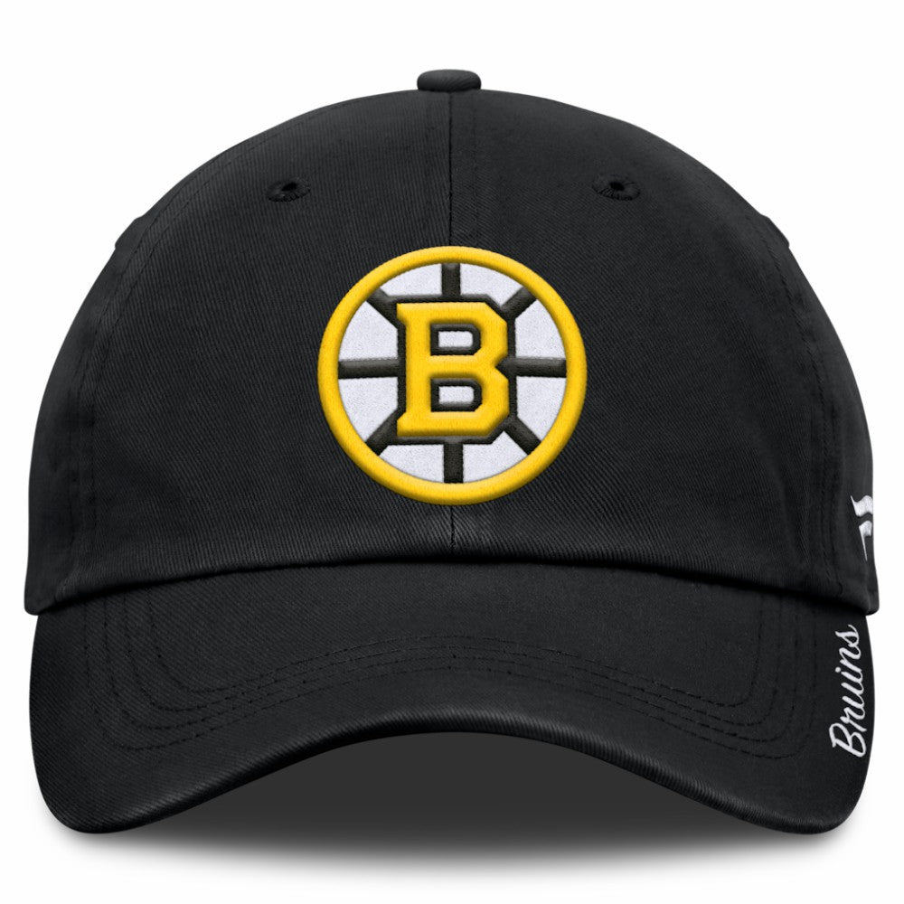 NHL Boston Bruins Fanatics Women's Core Logo Adjustable Hat - Black