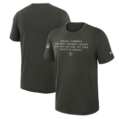 Dallas Cowboys 2025 Salute to Service Sideline Slub Dri-FIT T-Shirt Forest Green